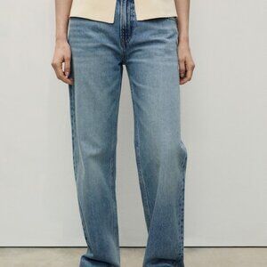Mango MNG Light Blue Size 6 Miami medium-rise straight-fit jeans NWT 539